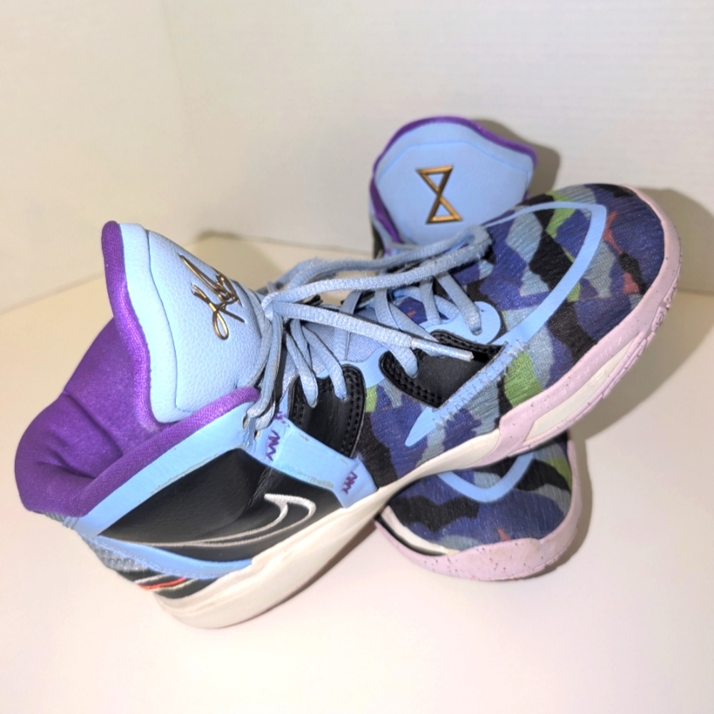 Nike Shoes Youth Size 7Y Multi Camo Blue Violet Kyrie 8 Infinity GS DD0334-400